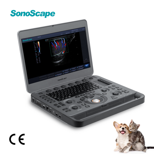 Ecógrafo Doppler Color Veterinario Portátil SonoScape X3V X3 con Sonda, Escáner de Diagnóstico por Imágenes para Animales