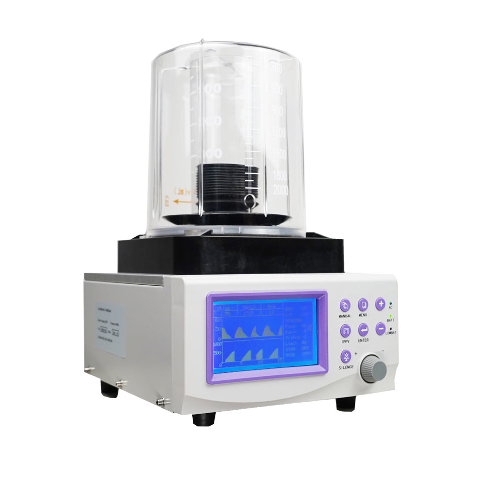 Ventilador de Anestesia Veterinaria 50–1600 ml con Pantalla de 5.5 Pulgadas