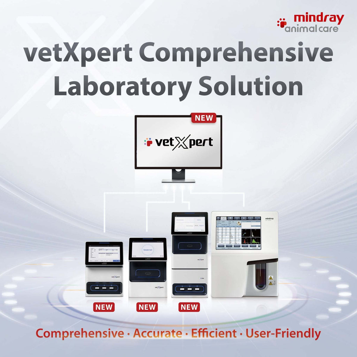 Analizador veterinario 2 en 1 de química e inmunoensayo Mindray VetXpert Cube para clínicas veterinarias y hospitales de animales