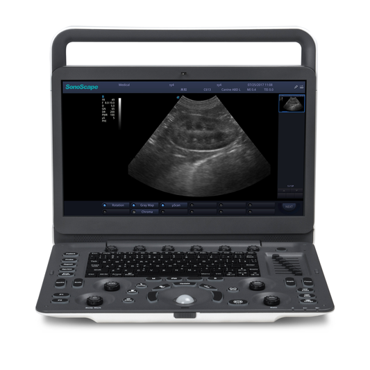 Escáner de Ultrasonido Veterinario Portátil SonoScape E1 E1V con una Sonda para Diagnóstico General y de Gestación Animal