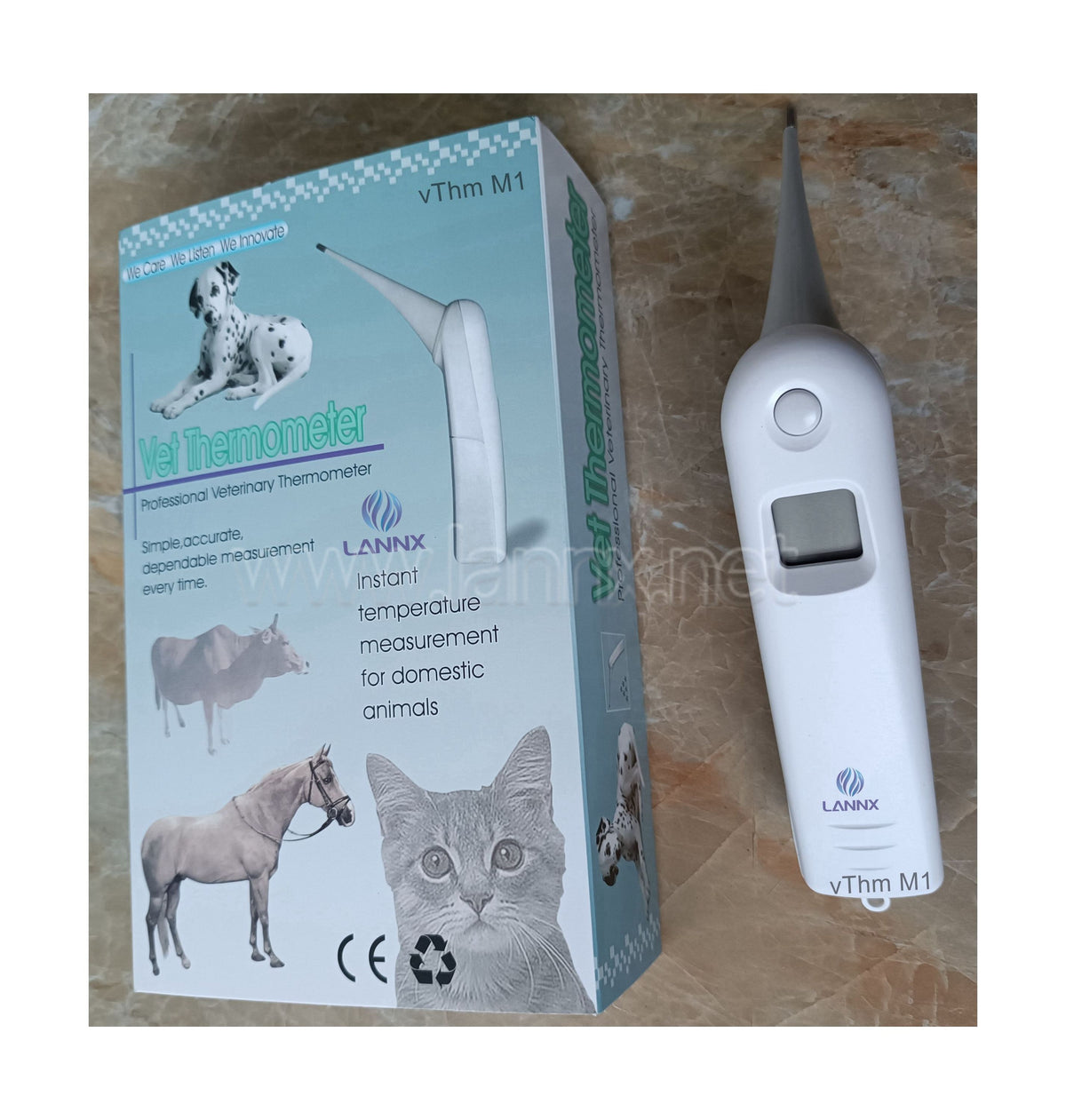 Termómetro Digital Veterinario LANNX VThm M1 Nuevo de Alta Calidad para Animales, Caballos, Cerdos, Vacas, Ovejas, Perros, Gatos