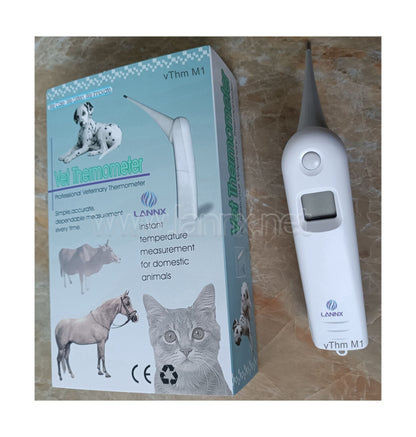Termómetro Digital Veterinario LANNX VThm M1 Nuevo de Alta Calidad para Animales, Caballos, Cerdos, Vacas, Ovejas, Perros, Gatos