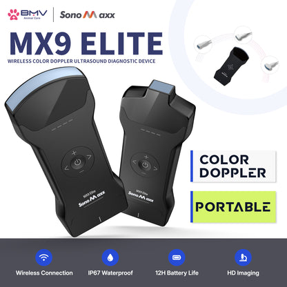 Ecógrafo Veterinario de Mano BMV MX9 Elite Vet Doppler Color