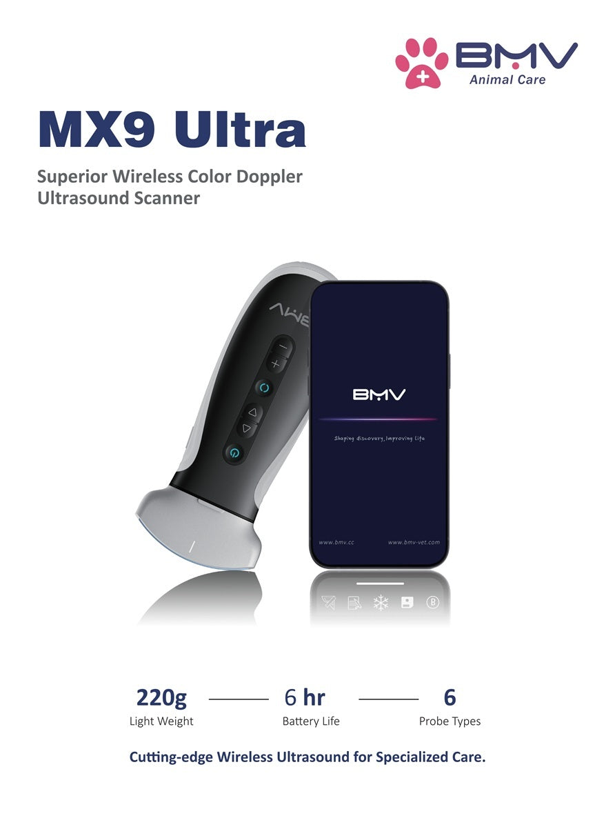 Ecógrafo Veterinario de Mano BMV MX9 Ultra Doppler Color