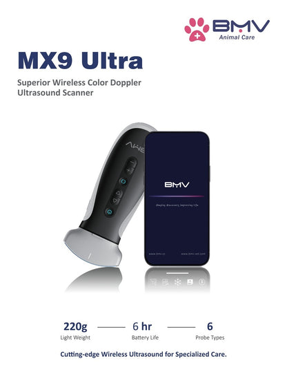 Ecógrafo Veterinario de Mano BMV MX9 Ultra Doppler Color