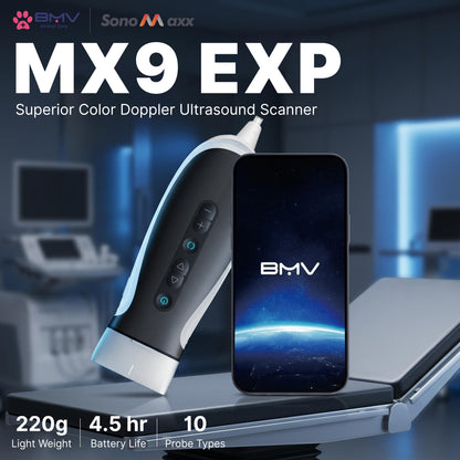 Ecógrafo Veterinario de Mano BMV MX9 EXP Vet Doppler Color