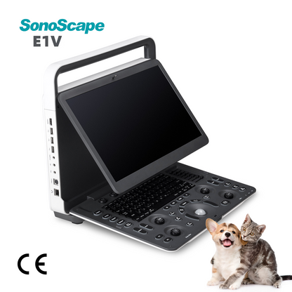 Escáner de Ultrasonido Veterinario Portátil SonoScape E1 E1V con una Sonda para Diagnóstico General y de Gestación Animal