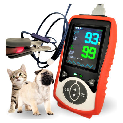 Oxímetro Veterinario Portátil – Monitoriza SpO₂, FC y Temperatura con Precisión