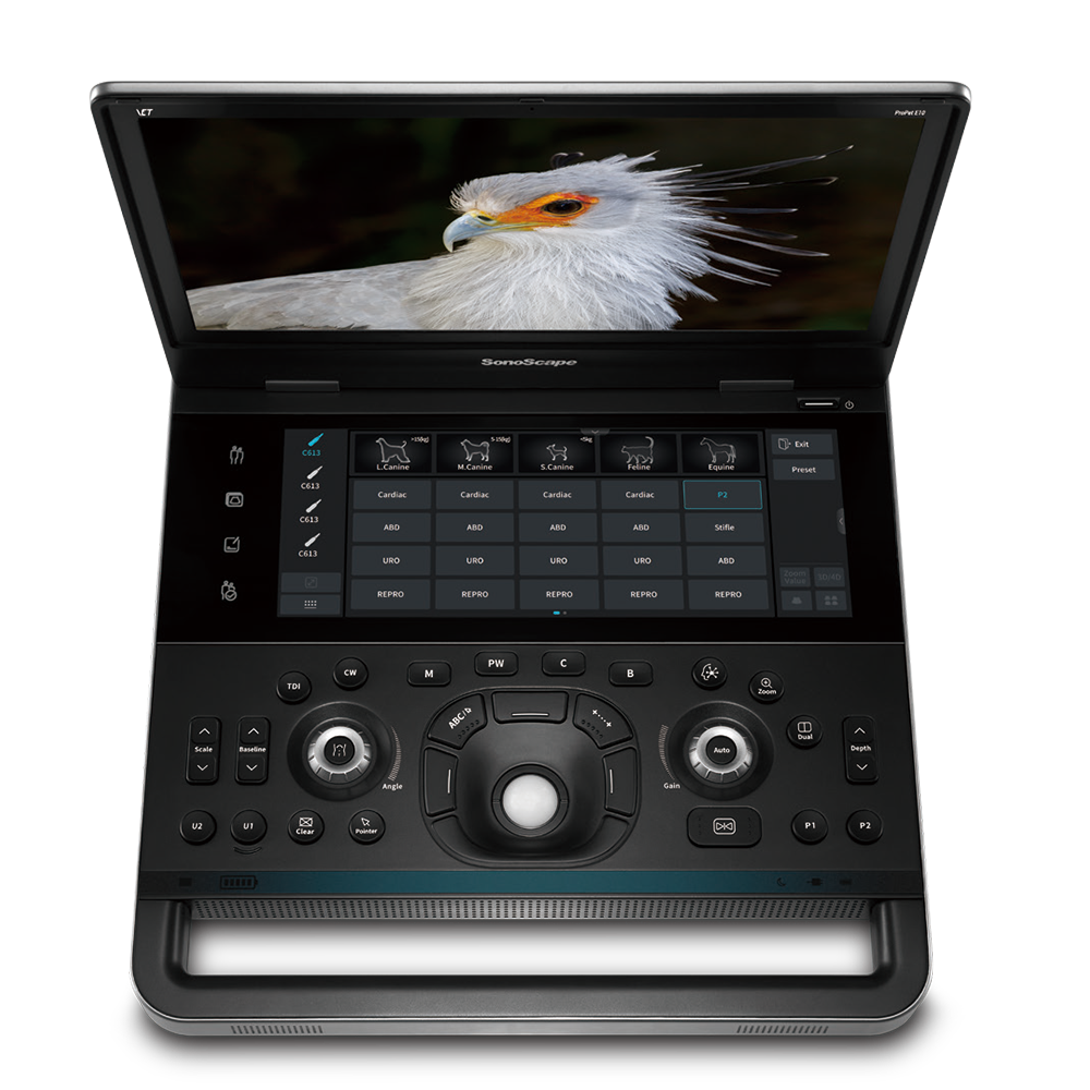 Ecógrafo Veterinario SonoScape ProPet X10 / E10 Doppler Color Portátil